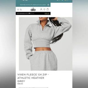 ALO YOGA VIXEN QUARTER ZIP